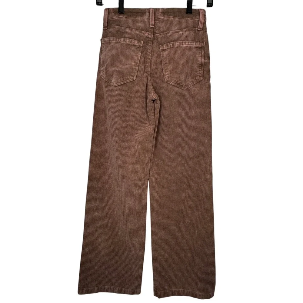 L'AGENCE Scottie High Rise Wide Leg Corduroy Pants Womens 23 Plaster Brown NWOT - Picture 3 of 14
